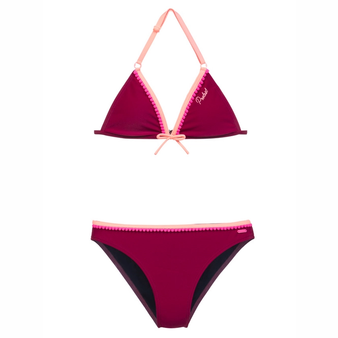 Bikini Protest Girls Cosi 19 Triangle Jr Beet Red Outdoorsupply Co Uk