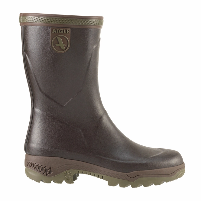 Aigle Botte De Pluie Parcours Bottillon Brun Equipementaventure