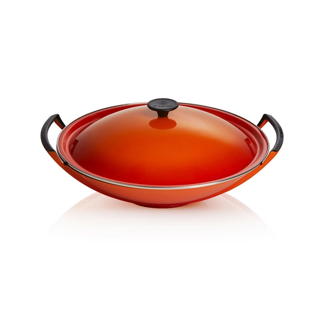 Wokpan Le Creuset Kersenrood 36 Cm Kookexpert