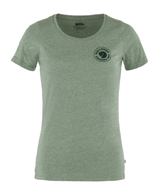 T Shirt Fjällräven 1960 Logo Damen Patina Green Melange Outdoorsupply de