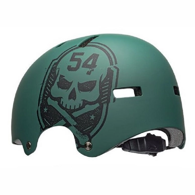 Fietshelm Bell Local Matte Green Black Skull Fietstoebehoren