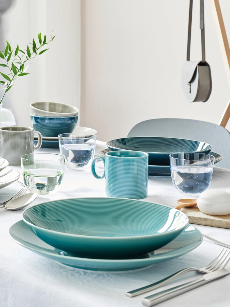 Thomas Trend Colours - Set 2 Piatti Fondi 22 Cm In Porcellana, Colore Ice Blue (Ghiaccio) - 5