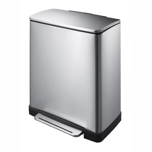Pedaalemmer EKO E-Cube Recycling Mat Zilver Inox 28+18L