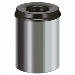 Vlamdovende Papierbak Zilver RVS-Zwart 15L