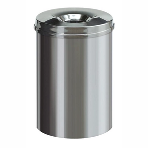Vlamdovende Papierbak Zilver RVS 30L