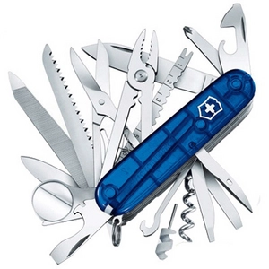 Zakmes SwissChamp Transparant Blauw Victorinox