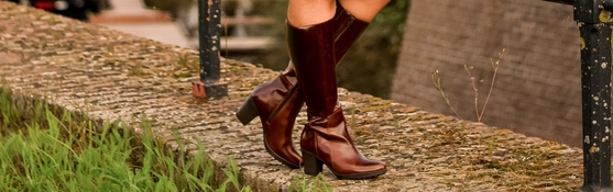 Shoes High Boots Wide Calf Boots Scapa Wide Calf Boots brown elegant 