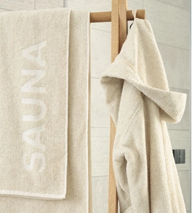 Cawö 599 71 - Asciugamano in spugna per sauna, motivo a righe, 80
