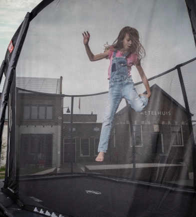 Trampoline met veiligheidsnet