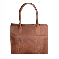 Sacoche Ordinateur Portable DSTRCT Fletcher Street Women's Business 15,6 inch Sierra Cognac