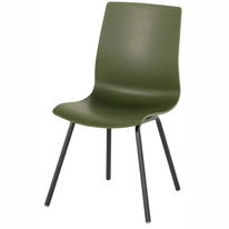 Tuinstoel Hartman Sophie Rondo Wave Dining Chair Carbon Black Moss Green (set van 2)