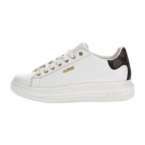 Baskets Guess Femme Vibo Blanc Brown Ocra Fashionchaussures