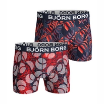 Boxershort Björn Borg Men Core LA Tennis & LA Abstract Leaf Chinese Red (2-pack)