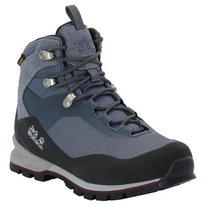Wandelschoen Jack Wolfskin Women Wilderness Lite Texapore Mid Pebble Grey Burgundy