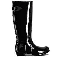 Gummistiefel Hunter Original Wellington Adjustable Gloss Schwarz-Schuhgröße 35 - 36