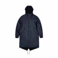 Raincoat RAINS Unisex Fishtail Parka Black | Outdoorsupply.co.uk