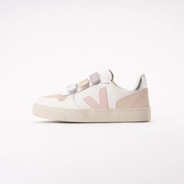 Veja Small Kids V-10 Chromefree Leather Multico Extra White Shiny