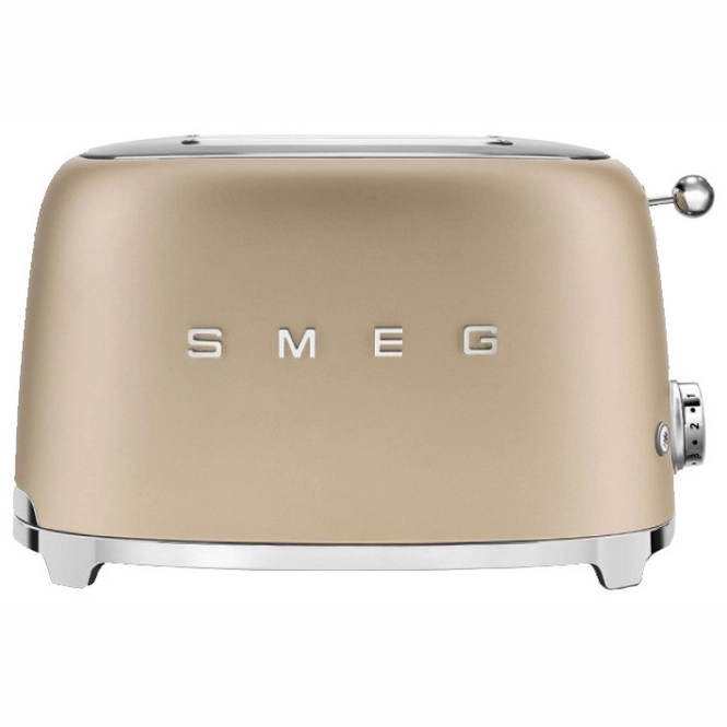 GrillePain Smeg TSF01CHMEU 2x2 50 Style Champagne Mat Cuisineetcocotte