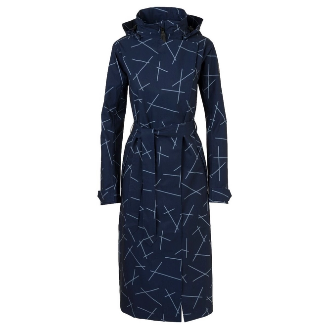 Raincoat Agu Women Urban Outdoor Trench Coat Navy Blue Outdoorsupply