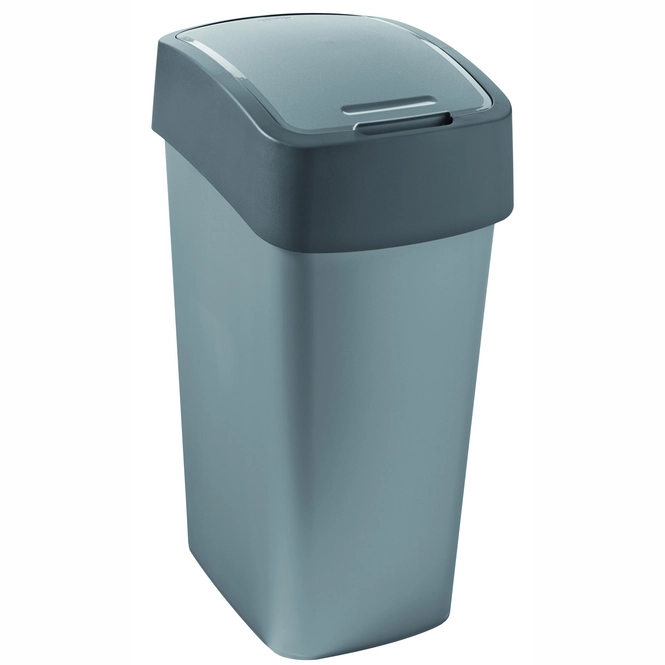 Curver Afvalbak Flip Bin Zilver 50 Liter Prullenbakkenstore