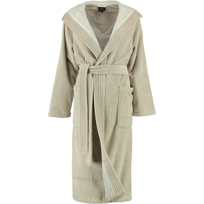 bademantel beige damen