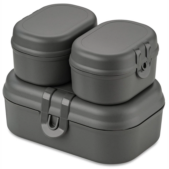 Koziol Lunch Box Set Pascal Ready Mini – 3 Pezzi Incastrabili, Porta Pranzo Per Scuola E Asilo, Ecologico, Lavabile In Lavastoviglie, BPA Free - 2
