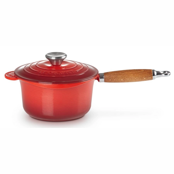 Steelpan Sauspan Le Creuset Gietijzer Met Deksel Kersenrood Cm