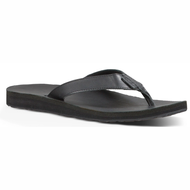 Teva Damen Classic Flip Flop Leder Schwarz Fashionschuh 