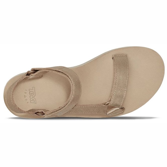 teva flatform metallic champagne