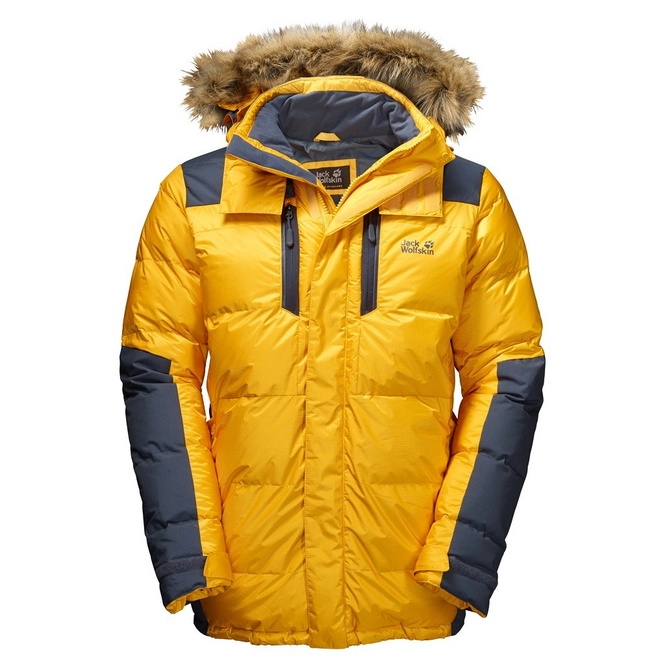 Winterjacke Jack Wolfskin The Cook Parka Burly Gelb XT Herren ...