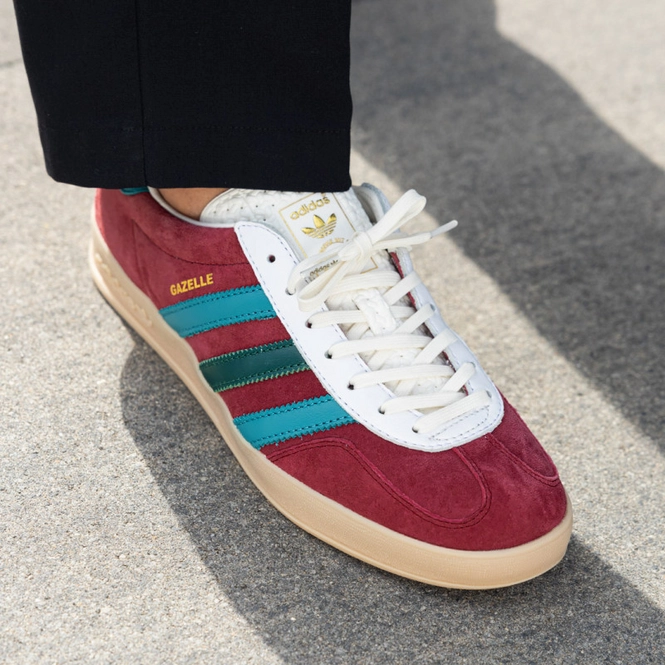 Adidas Gazelle Indoor Collegiate Burgundy Arctic Fusion Collegiate Green Sneaker District