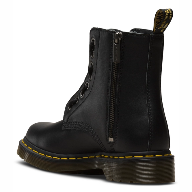 Dr. Martens Women 1460 Pascal Frnt Zip Black Nappa | De Schoenenfabriek