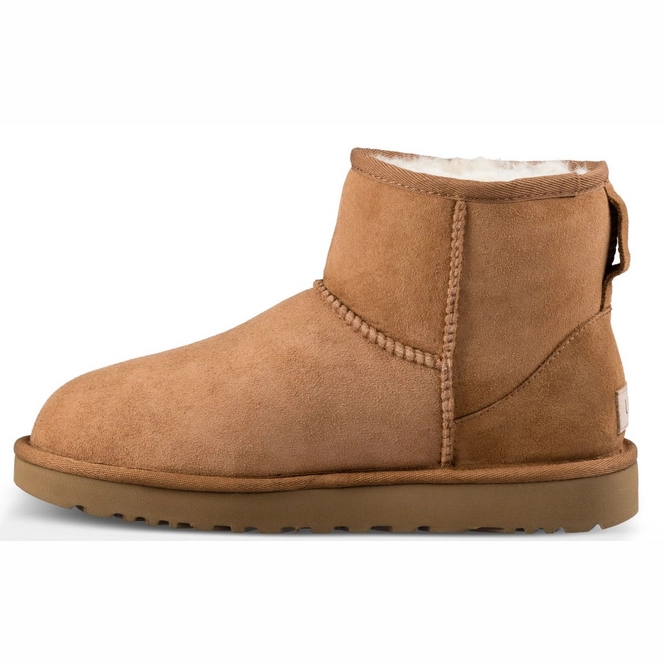 ugg boots classic mini ii chestnut femme