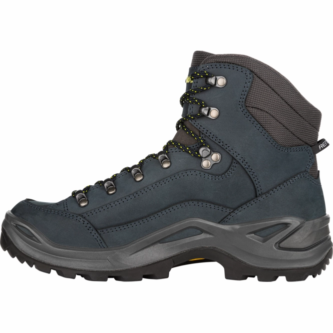 Hiking Boots Lowa Men Renegade GTX Mid Dark Blue Lime Outdoorsupply.co.uk