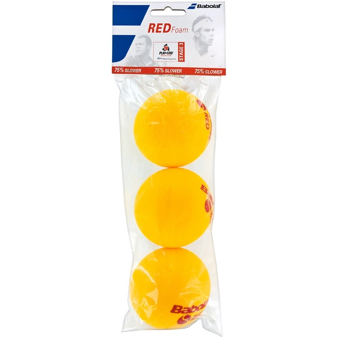 Balles De Tennis Babolat Red Foam Junior - Lot De 3, ITF Approuvé Pour Débutants