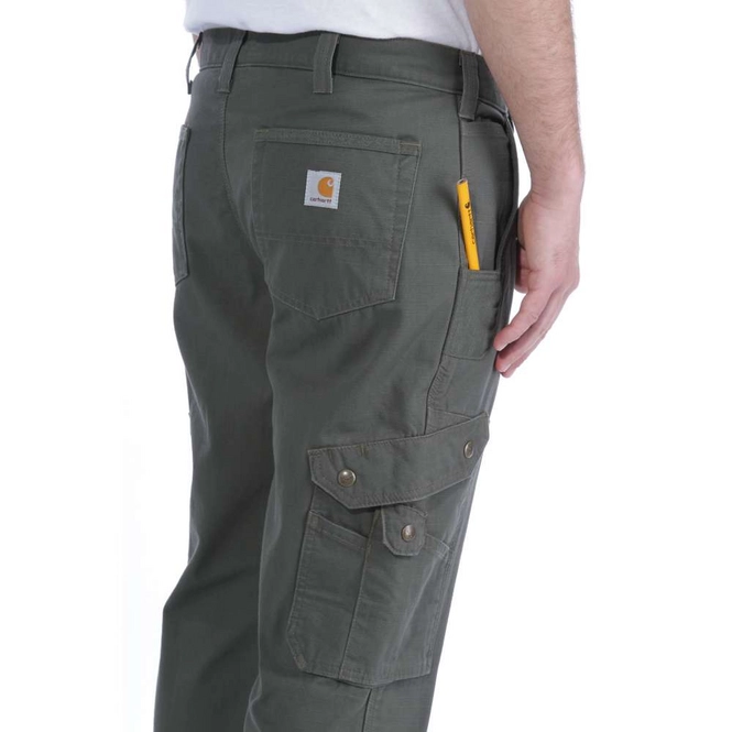 Werkbroek Carhartt Men Flannel Lined Ripstop Cargo Pant Moss