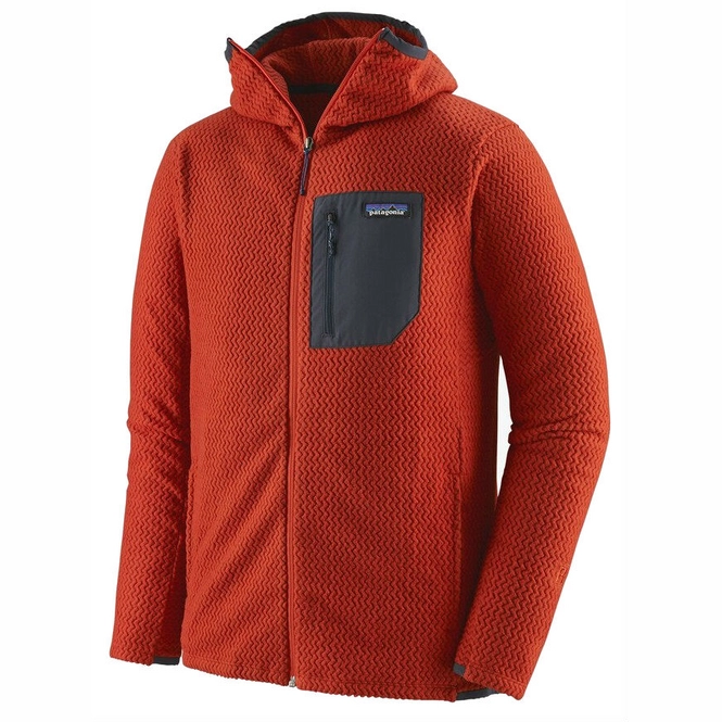 Fleece Patagonia Men R1 Air FullZip Hoody Hot Ember Outdoorsupply.co.uk