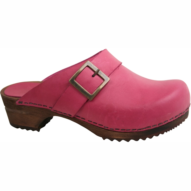 Sabot Sanita Women Wood Urban Open Fuschia Sabotexpert