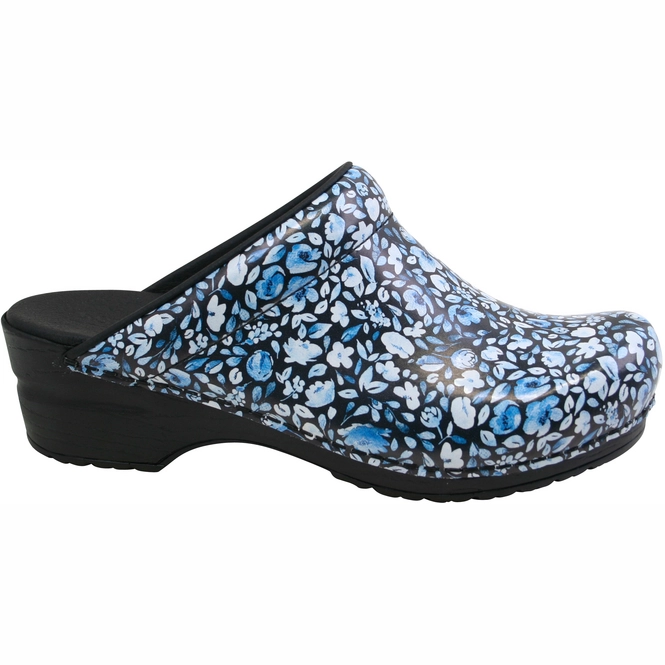 Sabot Médical Sanita Women Original Isalena Open Noir/Bleu Sabotexpert