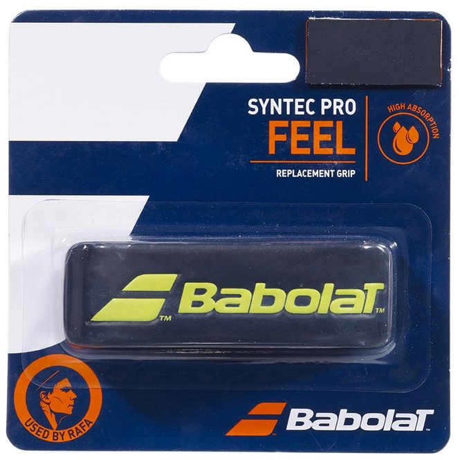 Grip de Tennis Babolat Syntec Pro X 1 Black Fluo Yellow | Tennisplanet.fr