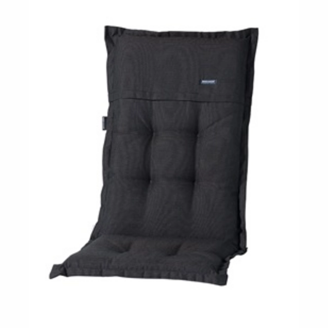 Gartenauflage Madison Rib Schwarz Niedriglehner | Gartenauflagenstore.de