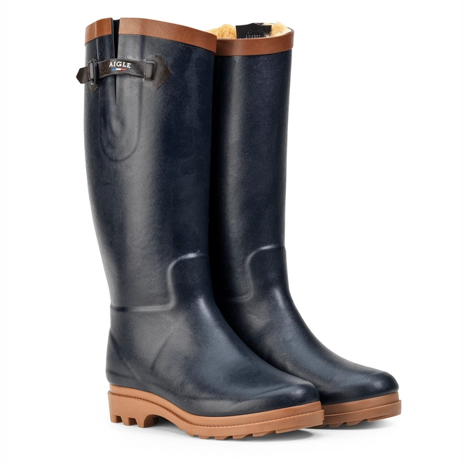 aigle aiglentine fur lined wellies