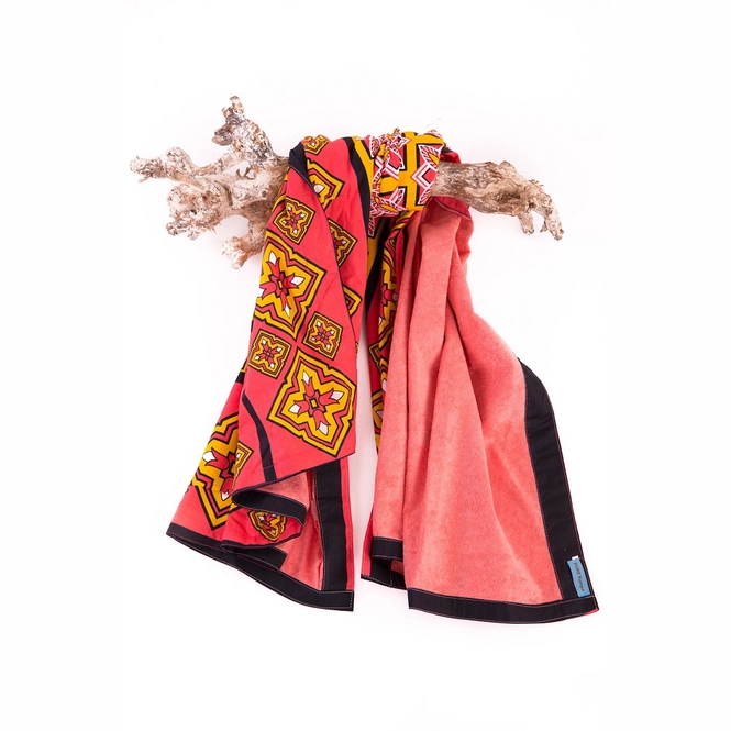 Kikoy Pure Kenya Kanga Towel Coral