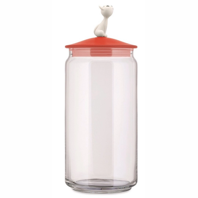 Storage Jar Alessi Mio Jar Red Etrias Brands