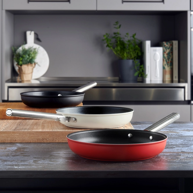 Frying Pan Smeg CKFF2601 Red 26 cm Etrias Brands