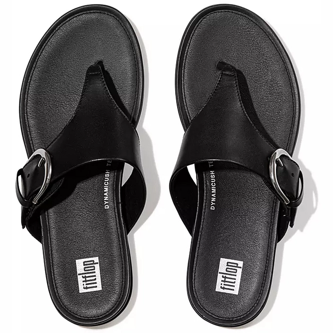 Fitflop Women Gracie Toe Post Sandals All Black Schoenfashion