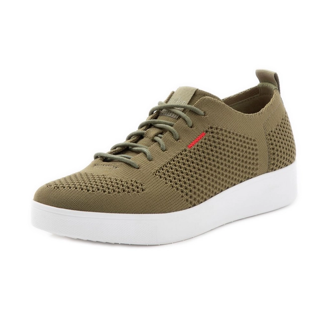 FitFlop Women Rally Tonal Knit Sneakers Olive Green Onlybrands