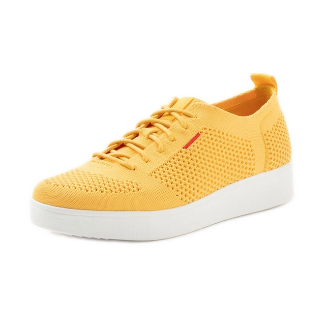 Baskets FitFlop Women Rally Tonal Knit Sneakers Sunshine Yellow