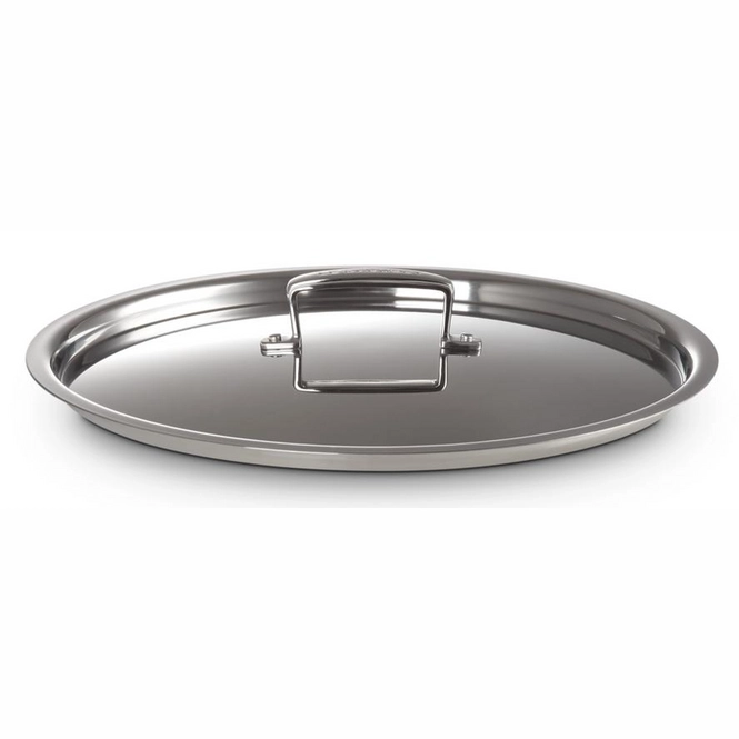 Plateau de service rond en inox diamètre 30 cm