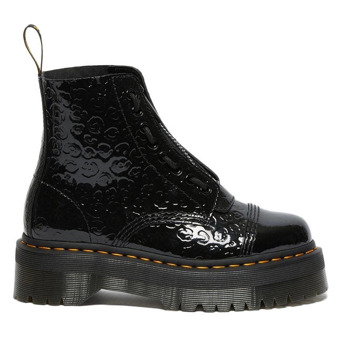dr martens sinclair black patent lamper leopard emboss